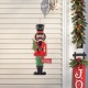 Glitzhome 36"H Christmas Metal African Nutcracker Yardstake (KD)