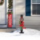 Glitzhome 36"H Christmas Metal African Nutcracker Yardstake (KD)