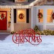 Glitzhome 36''L Oversized Metal Christmas "MERRY CHRISTMAS"  Yard Stake(KD)