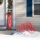 Glitzhome 36''L Oversized Metal Christmas "MERRY CHRISTMAS"  Yard Stake(KD)
