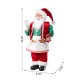 Glitzhome 18"H Faux Fur Christmas Chef Santa Figurine