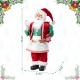 Glitzhome 18"H Faux Fur Christmas Chef Santa Figurine