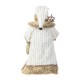 Glitzhome 18"H Faux Fur Christmas Woodland Santa Figurine with Porcelain Face