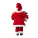 Glitzhome 18"H Faux Fur Christmas Traditional Santa Figurine with Porcelain Face