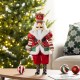 Glitzhome 20"H Faux Fur Christmas Nutcracker Figurine