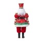 Glitzhome 20"H Faux Fur Christmas Nutcracker Figurine