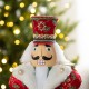 Glitzhome 20"H Faux Fur Christmas Nutcracker Figurine