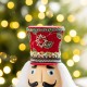 Glitzhome 20"H Faux Fur Christmas Nutcracker Figurine