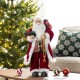 Glitzhome 24"H Faux Fur Christmas Traditional Santa Figurine