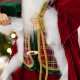 Glitzhome 24"H Faux Fur Christmas Traditional Santa Figurine