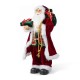 Glitzhome 24"H Faux Fur Christmas Traditional Santa Figurine