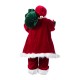 Glitzhome 24"H Faux Fur Christmas Traditional Santa Figurine