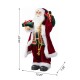 Glitzhome 24"H Faux Fur Christmas Traditional Santa Figurine