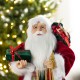 Glitzhome 24"H Faux Fur Christmas Traditional Santa Figurine