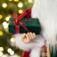 Glitzhome 24"H Faux Fur Christmas Traditional Santa Figurine