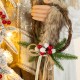 Glitzhome 4ft Oversized Christmas Woodland Santa with 5ft Lighted Flocked Artificial Christmas Tree