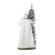 Glitzhome 4ft Oversized Christmas Woodland Santa with 5ft Lighted Flocked Artificial Christmas Tree