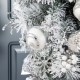 Glitzhome 30"H Christmas Silver & White Ornament and Berry Teardrop