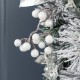 Glitzhome 30"H Christmas Silver & White Ornament and Berry Teardrop