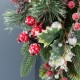 Glitzhome 28"H Christmas Red Pomegranate Berry & Holy Leaf Teardrop