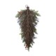 Glitzhome 28"H Christmas Red Pomegranate Berry & Holy Leaf Teardrop