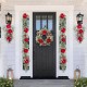 Glitzhome 24"D Christmas Red  Mangnolia & Berry Wreath