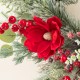 Glitzhome 24"D Christmas Red  Mangnolia & Berry Wreath