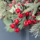 Glitzhome 24"D Christmas Red  Mangnolia & Berry Wreath