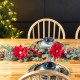 Glitzhome 6FT Christmas Red  Mangnolia & Berry Garland
