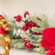 Glitzhome 6FT Christmas Red  Mangnolia & Berry Garland