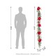 Glitzhome 6FT Christmas Red  Mangnolia & Berry Garland