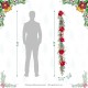 Glitzhome 6FT Christmas Red  Mangnolia & Berry Garland