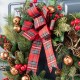 Glitzhome 24"D Christmas Bell, Pinecone & Berry Bow Wreath