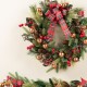Glitzhome 24"D Christmas Bell, Pinecone & Berry Bow Wreath