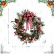 Glitzhome 24"D Christmas Bell, Pinecone & Berry Bow Wreath