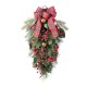Glitzhome 28"H Christmas Bell, Pinecone & Berry Bow Teardrop