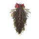 Glitzhome 28"H Christmas Bell, Pinecone & Berry Bow Teardrop