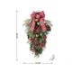 Glitzhome 28"H Christmas Bell, Pinecone & Berry Bow Teardrop