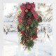 Glitzhome 28"H Christmas Bell, Pinecone & Berry Bow Teardrop