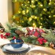 Glitzhome 6FT Christmas Bell, Pinecone & Berry Bow Garland
