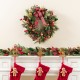 Glitzhome 6FT Christmas Bell, Pinecone & Berry Bow Garland