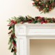 Glitzhome 6FT Christmas Bell, Pinecone & Berry Bow Garland