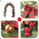 Glitzhome 6FT Christmas Bell, Pinecone & Berry Bow Garland