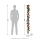 Glitzhome 6FT Christmas Bell, Pinecone & Berry Bow Garland