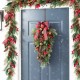 Glitzhome 6FT Christmas Bell, Pinecone & Berry Bow Garland