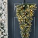 Glitzhome 3ft Pre-Lit Frosted Greenery Pinecones Christmas Teardrop, with 50 C3 Clear LED Lights and Timer, Three Function