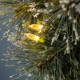 Glitzhome 3ft Pre-Lit Frosted Greenery Pinecones Christmas Teardrop, with 50 C3 Clear LED Lights and Timer, Three Function