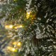 Glitzhome 3ft Pre-Lit Frosted Greenery Pinecones Christmas Teardrop, with 50 C3 Clear LED Lights and Timer, Three Function