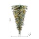 Glitzhome 3ft Pre-Lit Frosted Greenery Pinecones Christmas Teardrop, with 50 C3 Clear LED Lights and Timer, Three Function
