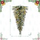Glitzhome 3ft Pre-Lit Frosted Greenery Pinecones Christmas Teardrop, with 50 C3 Clear LED Lights and Timer, Three Function